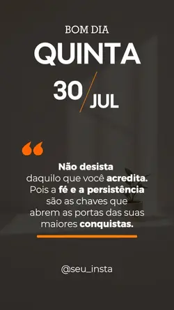 Bom dia Quinta