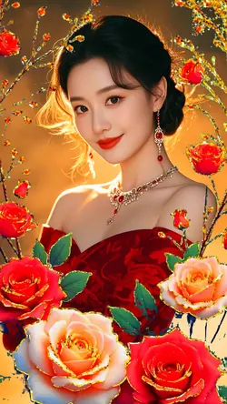 In the flowers