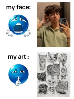 my face vs my art