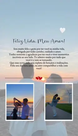 Feliz vida meu amorr