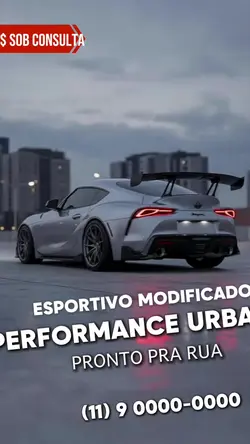 Showroom de rua: carro esportivo em destaque