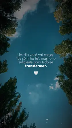 Eu só tinha fé