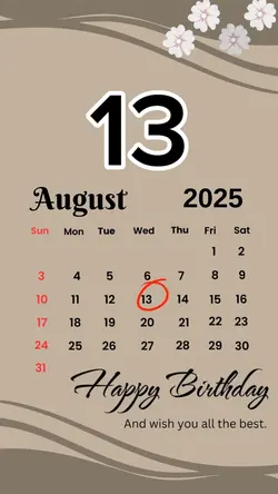 birthday 13 August
