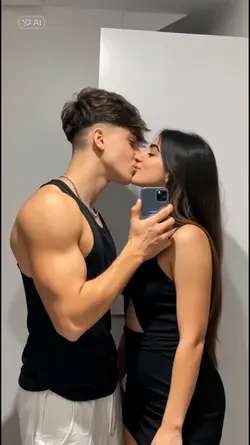 kisses a girlfriend 