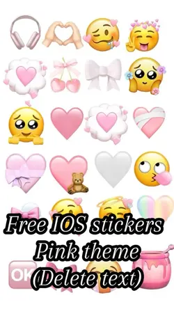 IOS stickers pink 💕🌺
