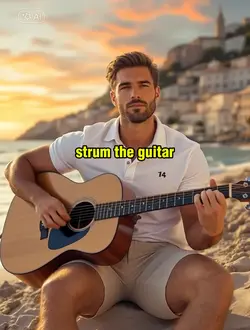 strum the guitar