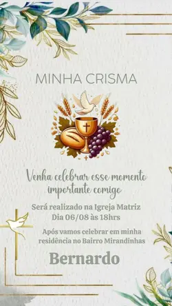 Convite Crisma 