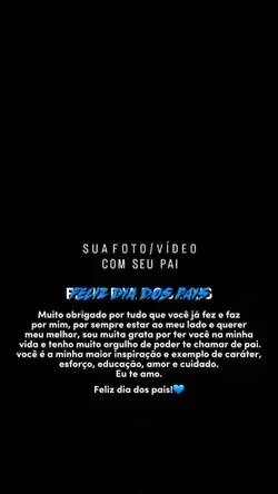 Feliz dia dos pais