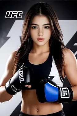 Athletic female MMA 
