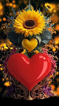Girasol y Corazón