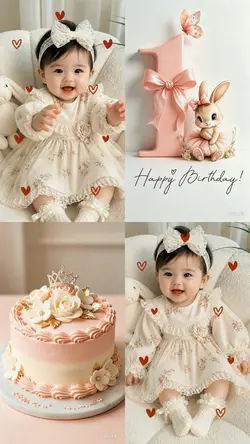 first birthday, girl