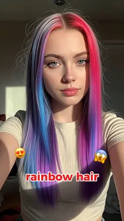 rainbow hair