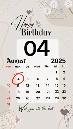 birthday 04 August 