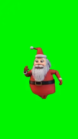 funny Santa running 