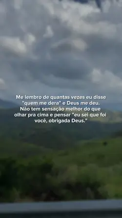 Obrigada Deus!