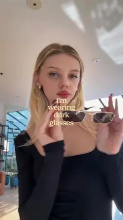 wearing dark glasses