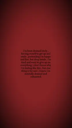 drained lately .