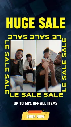 C2B Fashion Huge Sale Dynamic Poster Yellow 