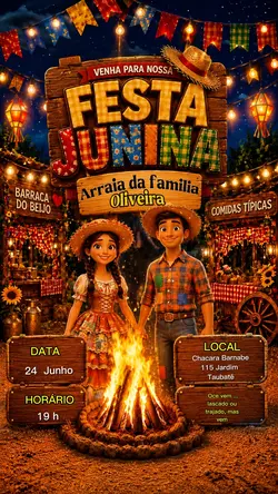 convite festa junina