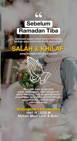 sebelum ramadhan 
