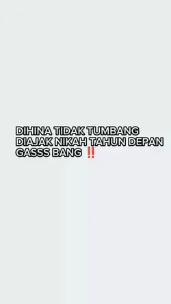 dihina tidak tumbang