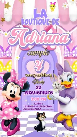 minnie invitación