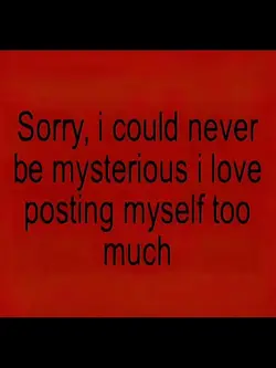 sorry, i could never