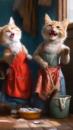 Funny Ai cat laugh 