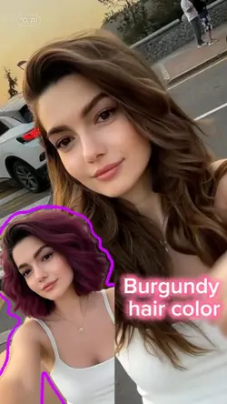 Burgundy hair color