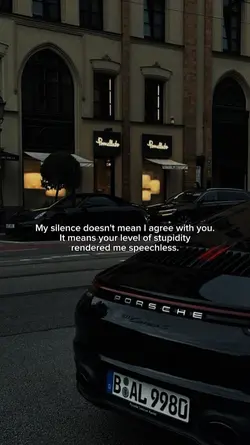My silence?