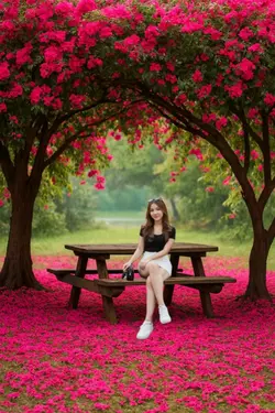 flower garden view 