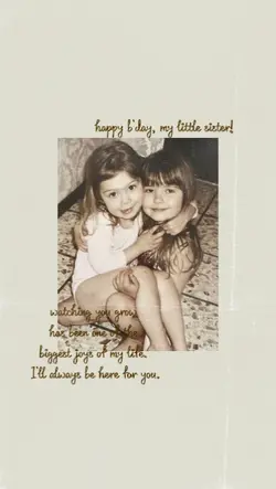 b'day little sister 