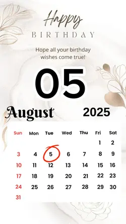 birthday 05 August 