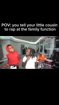 Lil cousin spitting
