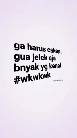 ga harus cakep