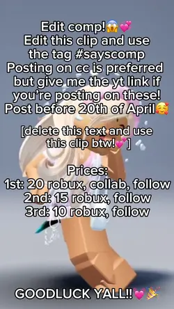 Hosting an edit comp