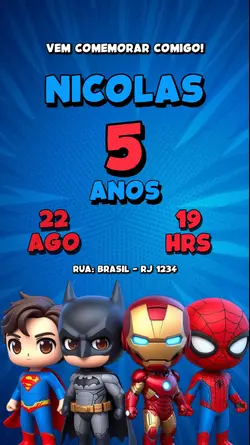 CONVITE HERÓIS 