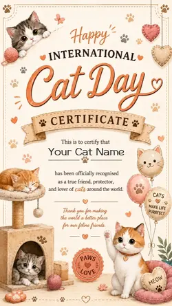 CAT DAY CERTIFICATE