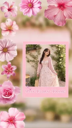 Pink Floral Frame