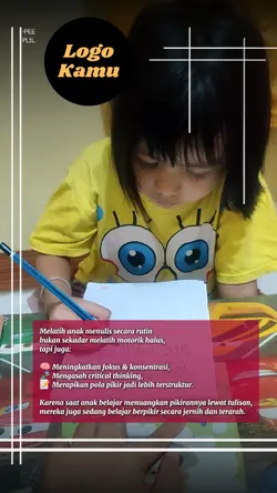 AnakBelajar menulis 