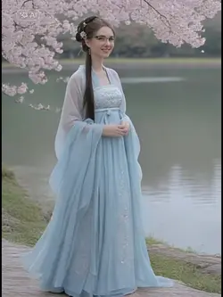 blue hanfu style
