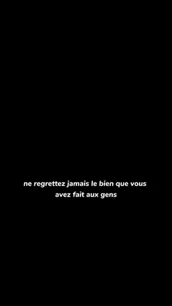 ne regrettez jamais