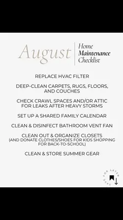 Home Maint checklist