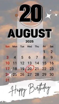 birthday 20 agust