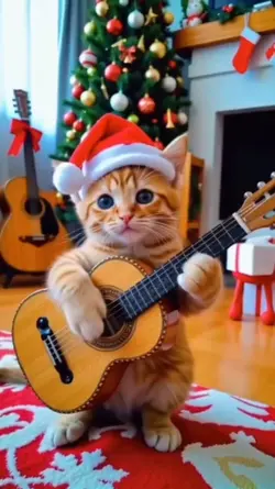 funny Christmas cat 