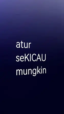 atur sekicau mungkin