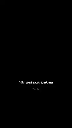 Yâr deli dolu bakma
