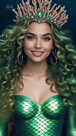 green mermaid 
