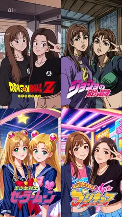 人気の4画面アニメ