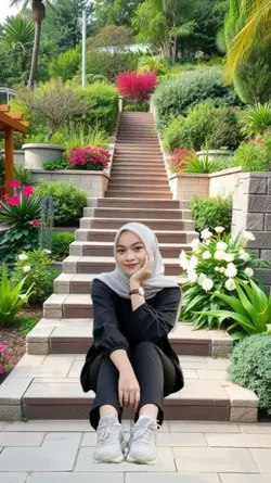 duduk di taman